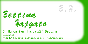 bettina hajgato business card